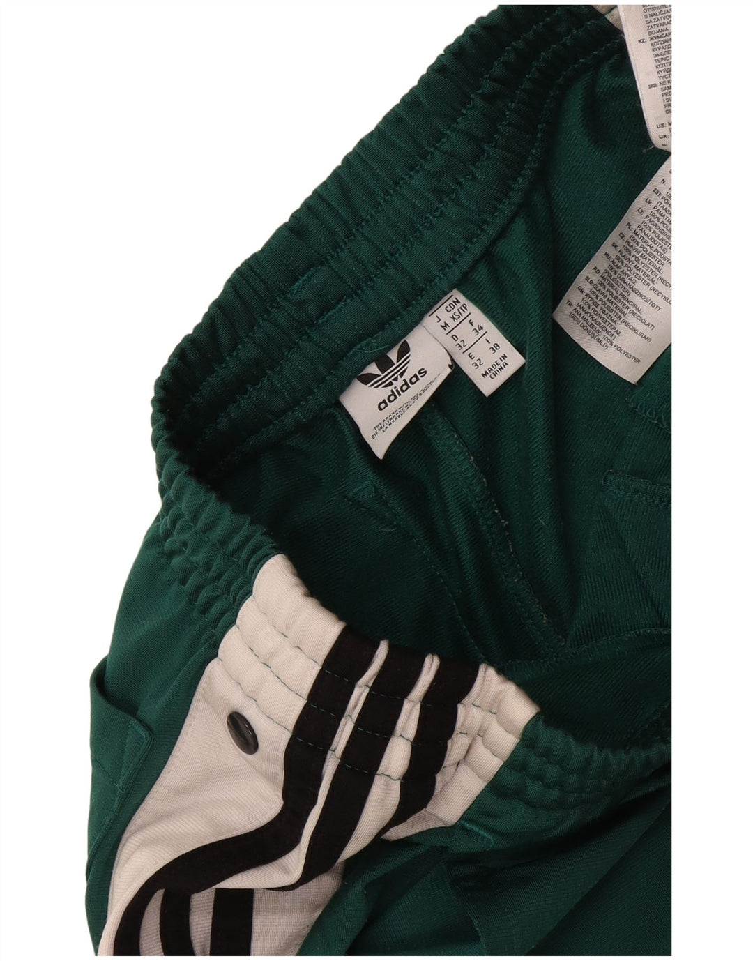 Damskie spodenki sportowe Adidas z grafiką, średniej wielkości, zielone, poliestrowe bloki kolorów