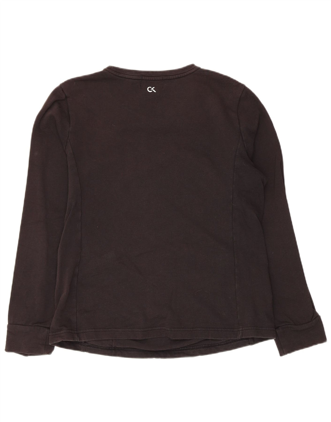 Damski top Calvin Klein z długim rękawem, UK 14, duży, czarny, bawełniany