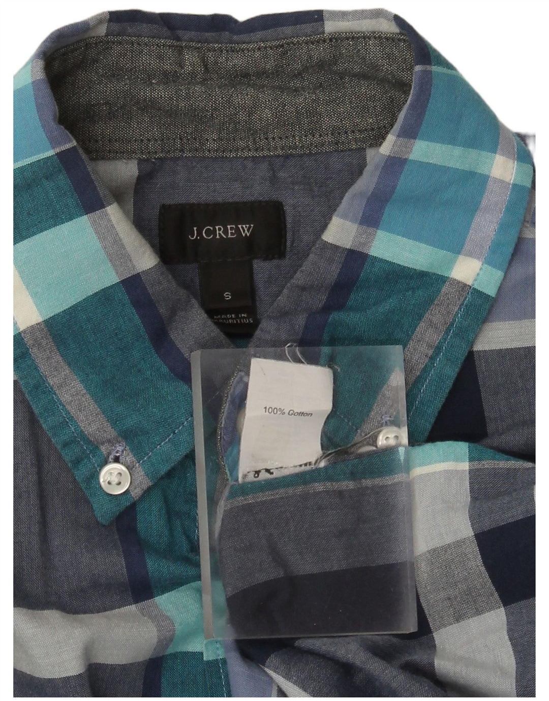 Koszula męska J. Crew, mała, niebieska, bawełniana krata