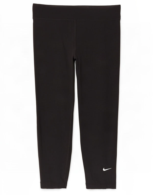 Damskie legginsy Nike UK 12, średnie czarne, bawełniane