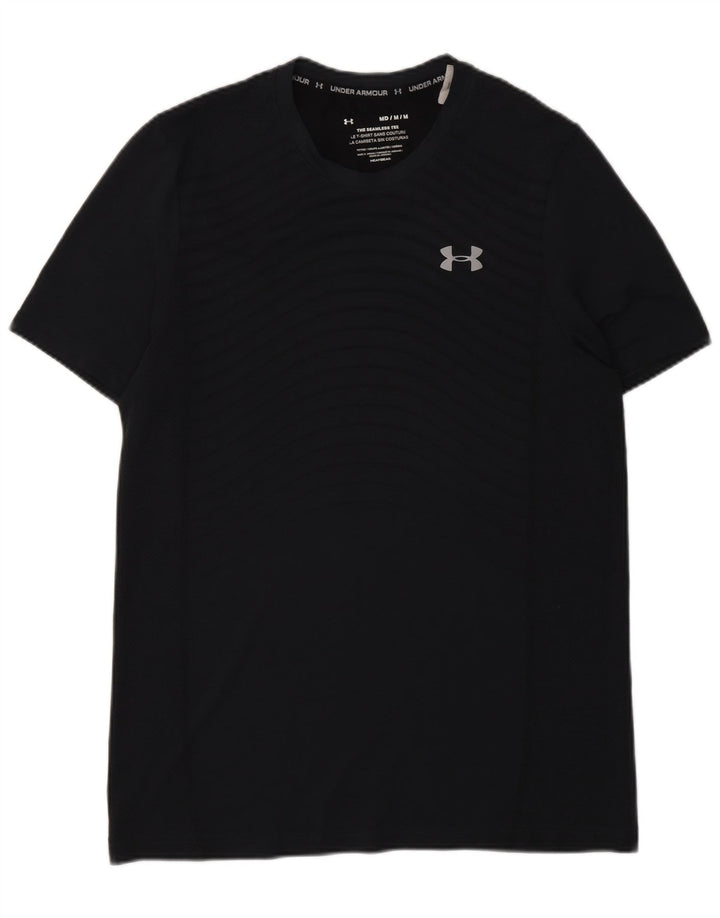 Męska koszulka t-shirt Under Armour Heat Gear z poliestru w średnie szare paski