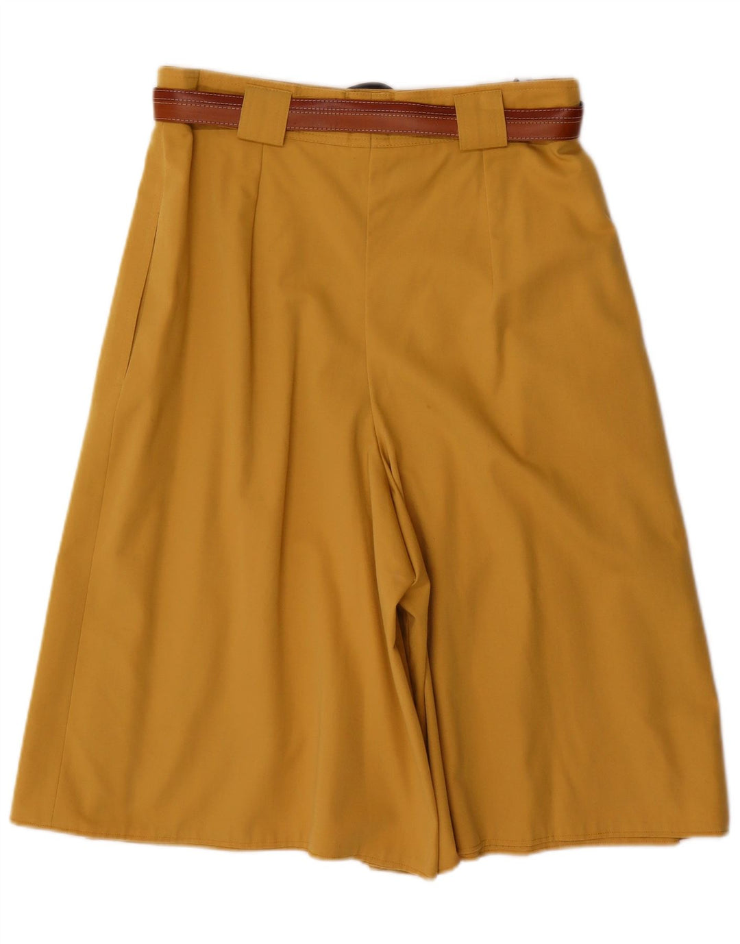 Vintage damskie bermudy z pegged UK 16, duże, W30, żółty poliester