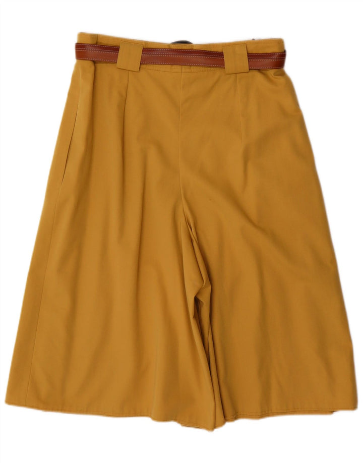 Vintage damskie bermudy z pegged UK 16, duże, W30, żółty poliester