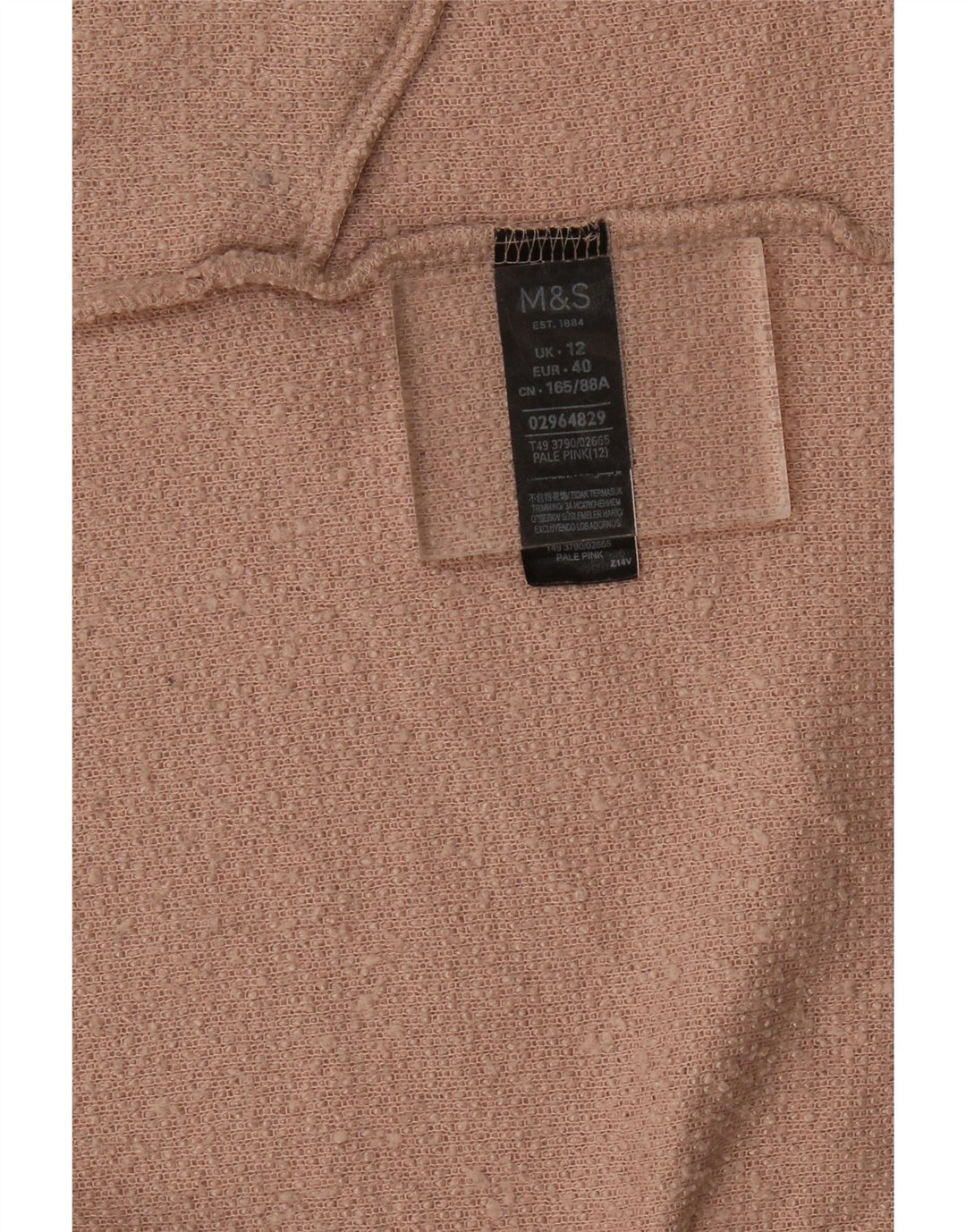 Marks & Spencer Damski sweter rozpinany o długim kroju, UK 12, średni róż