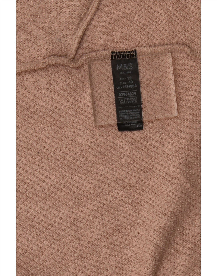 Marks & Spencer Damski sweter rozpinany o długim kroju, UK 12, średni róż