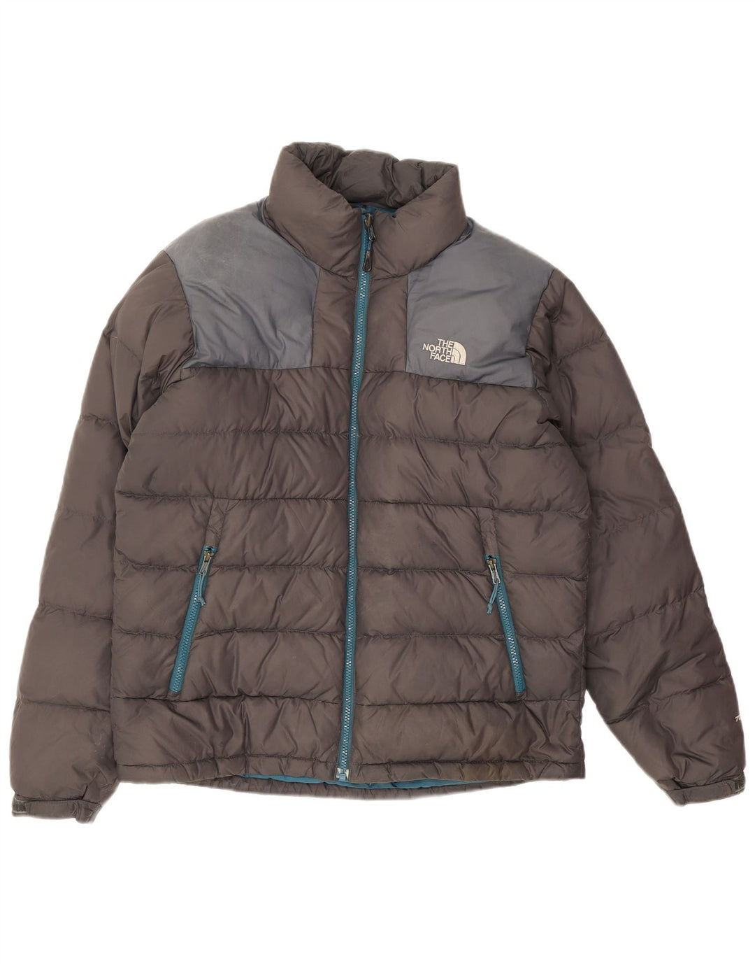 Męska ocieplana kurtka The North Face UK 38, nylon w kolorze średnioszarym