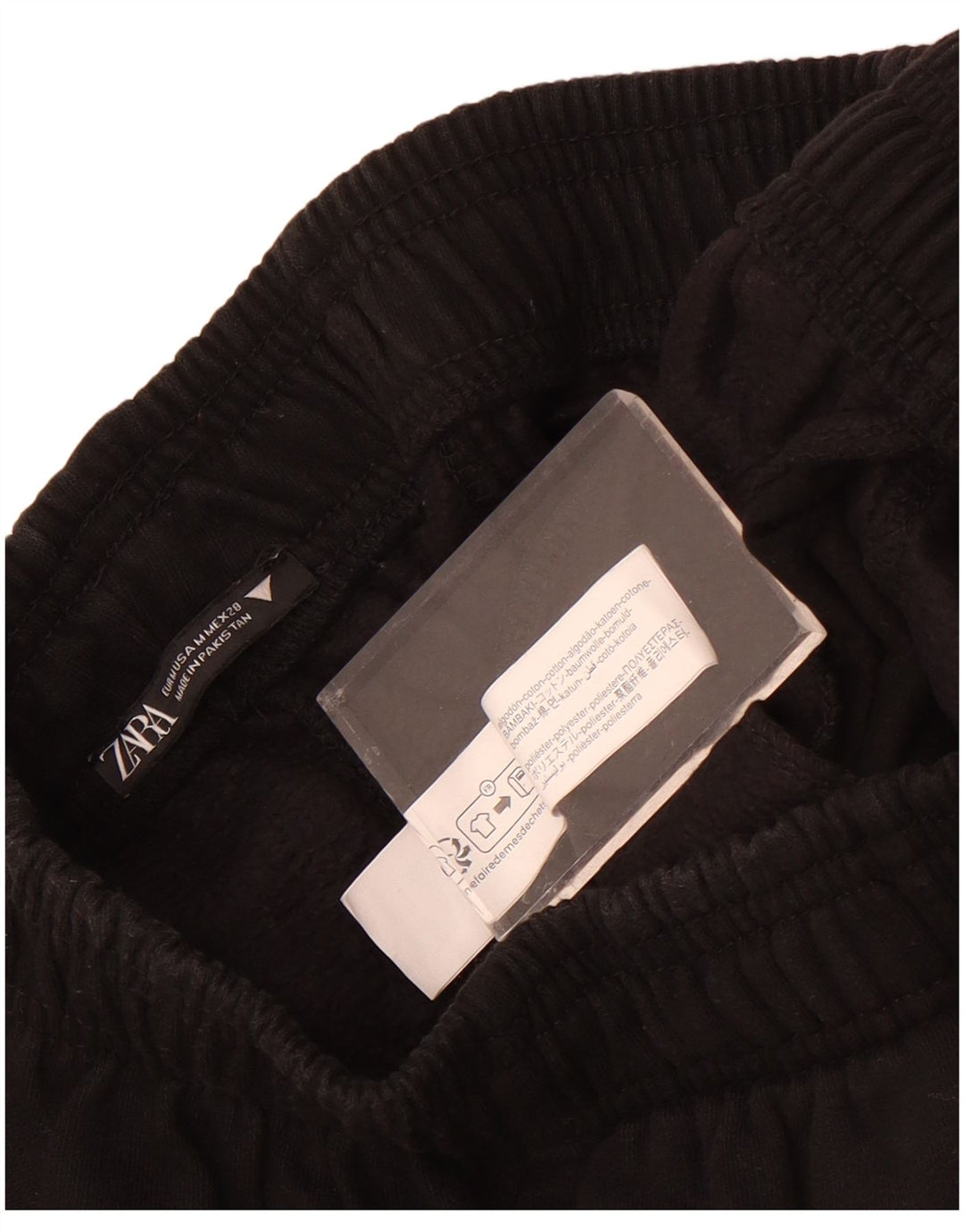 Damskie spodnie dresowe Zara UK 12, średnie, czarne, bawełniane