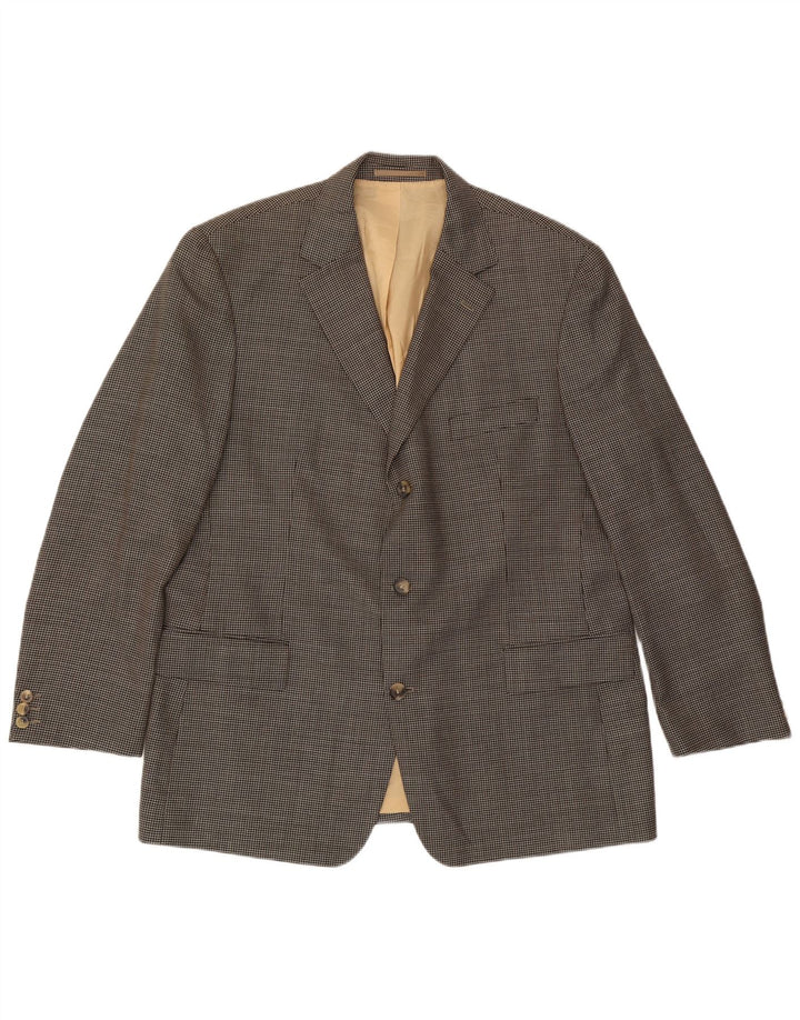 Męska marynarka zapinana na 3 guziki Hugo Boss UK 42 XL w szarą kratkę