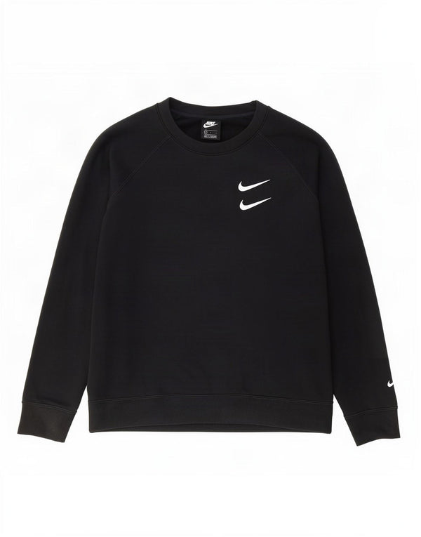 Męski sweter z grafiką Nike, duży, czarny, bawełniany