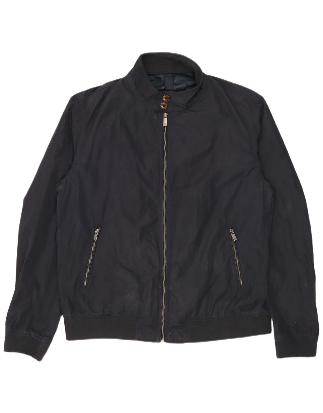 Męska kurtka bomberka Massimo Dutti UK 44 2XL granatowa, poliester