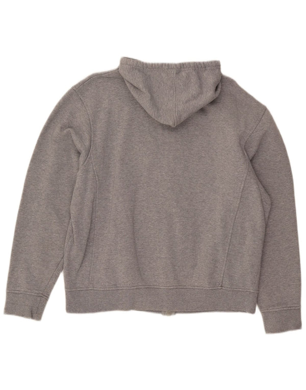 Damski sweter Fila z grafiką i zamkiem błyskawicznym, 2XL, szara, nakrapiana bawełna