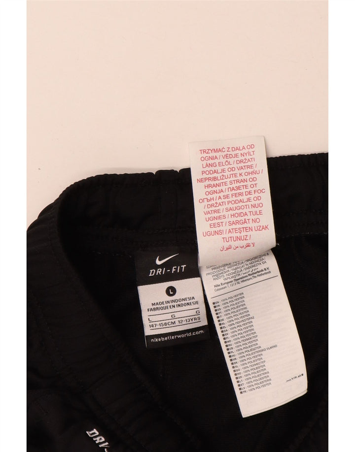 Chłopięce spodnie dresowe NIKE Dri Fit na 12-13 lat, duże, czarne, poliestrowe