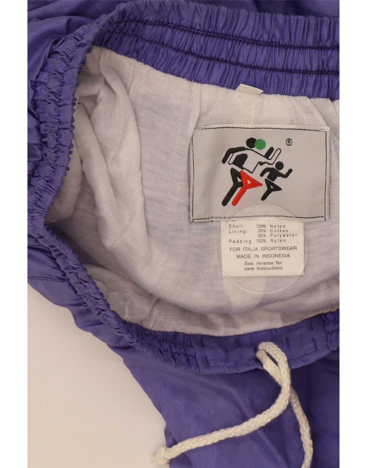 Męskie spodnie dresowe w stylu vintage, średni fiolet, nylon