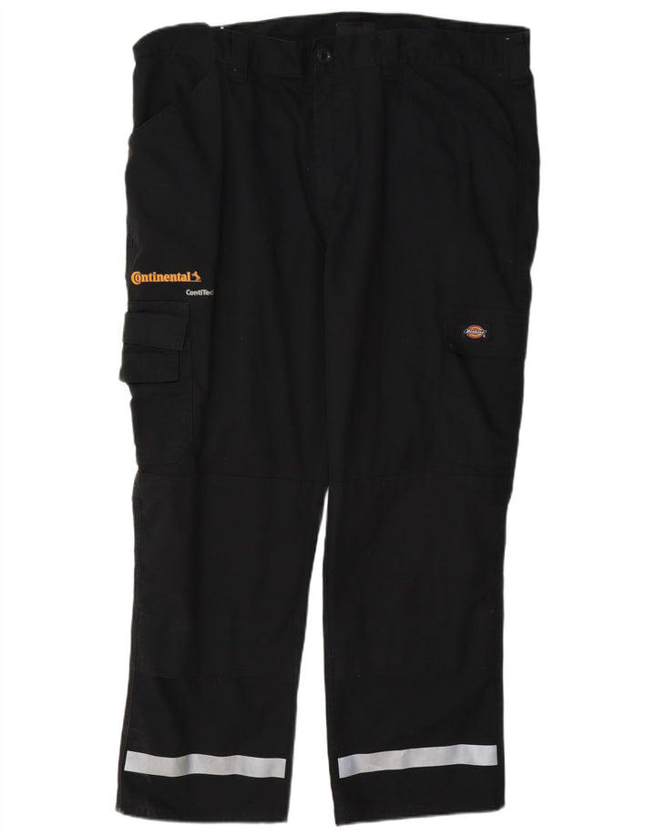 Męskie proste spodnie cargo Dickies W40 L28 Czarny poliester z blokami kolorów