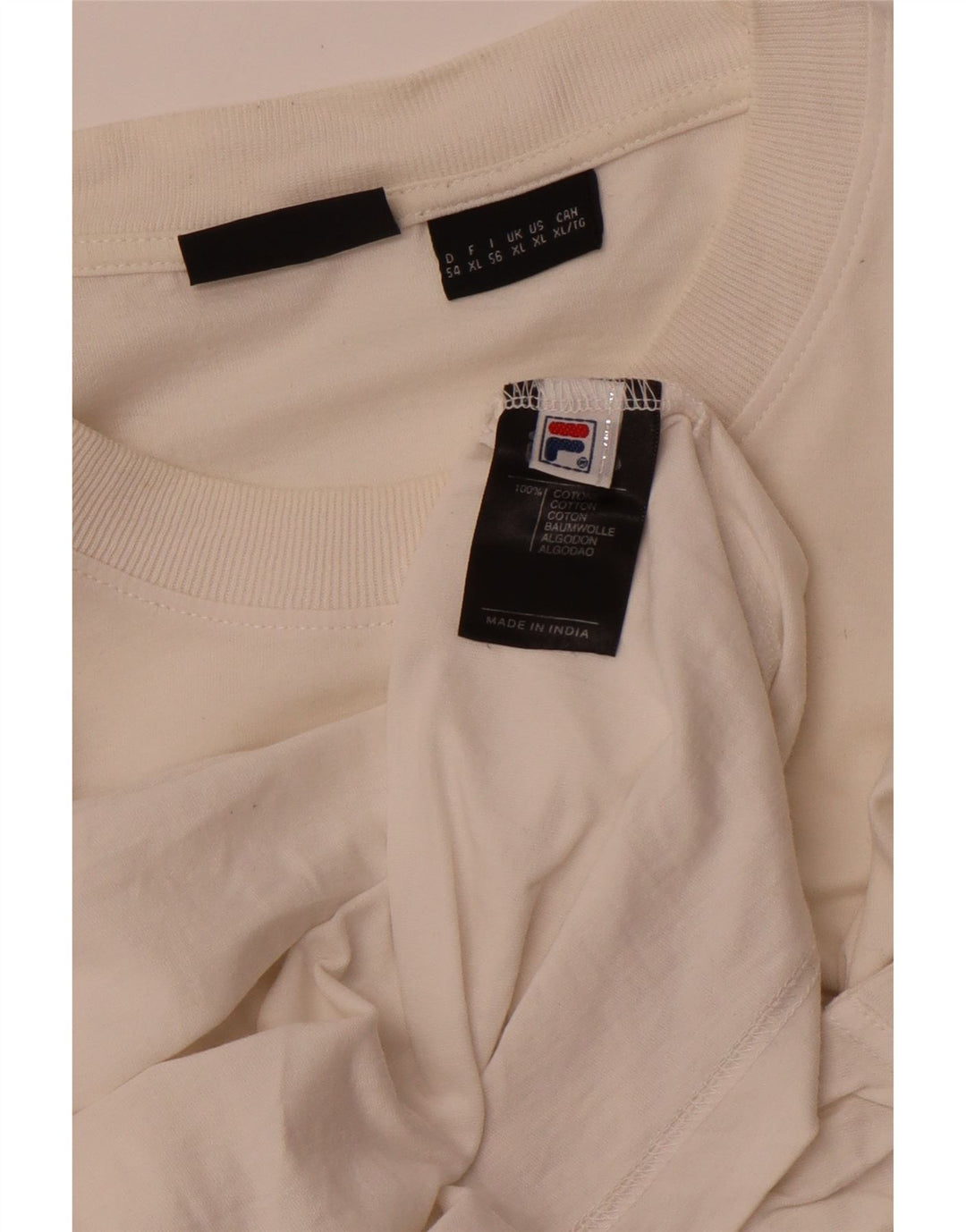 Męska koszulka z grafiką FILA, góra XL, biała bawełna