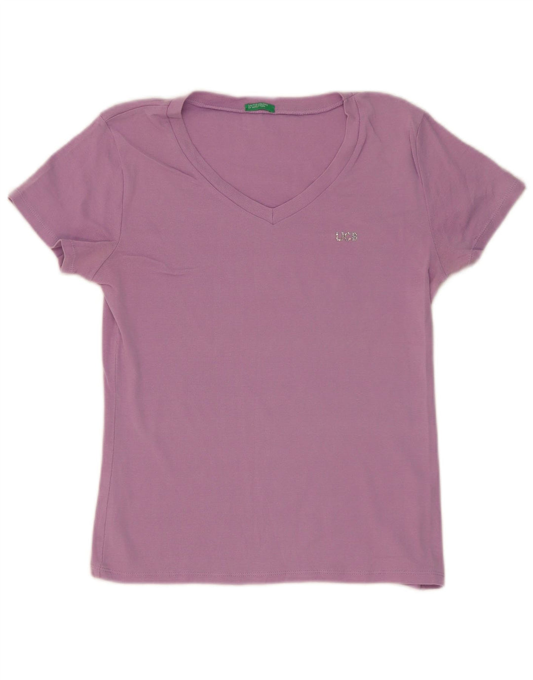 T-shirt damski Benetton Top UK 12 średni fiolet