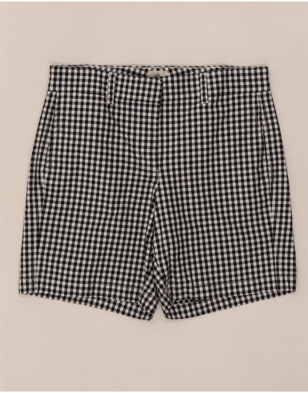 Damskie spodenki Chino J. CREW US 6 Medium W30, czarna bawełniana kratka