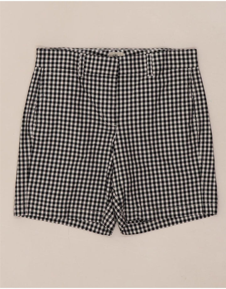 Damskie spodenki Chino J. CREW US 6 Medium W30, czarna bawełniana kratka