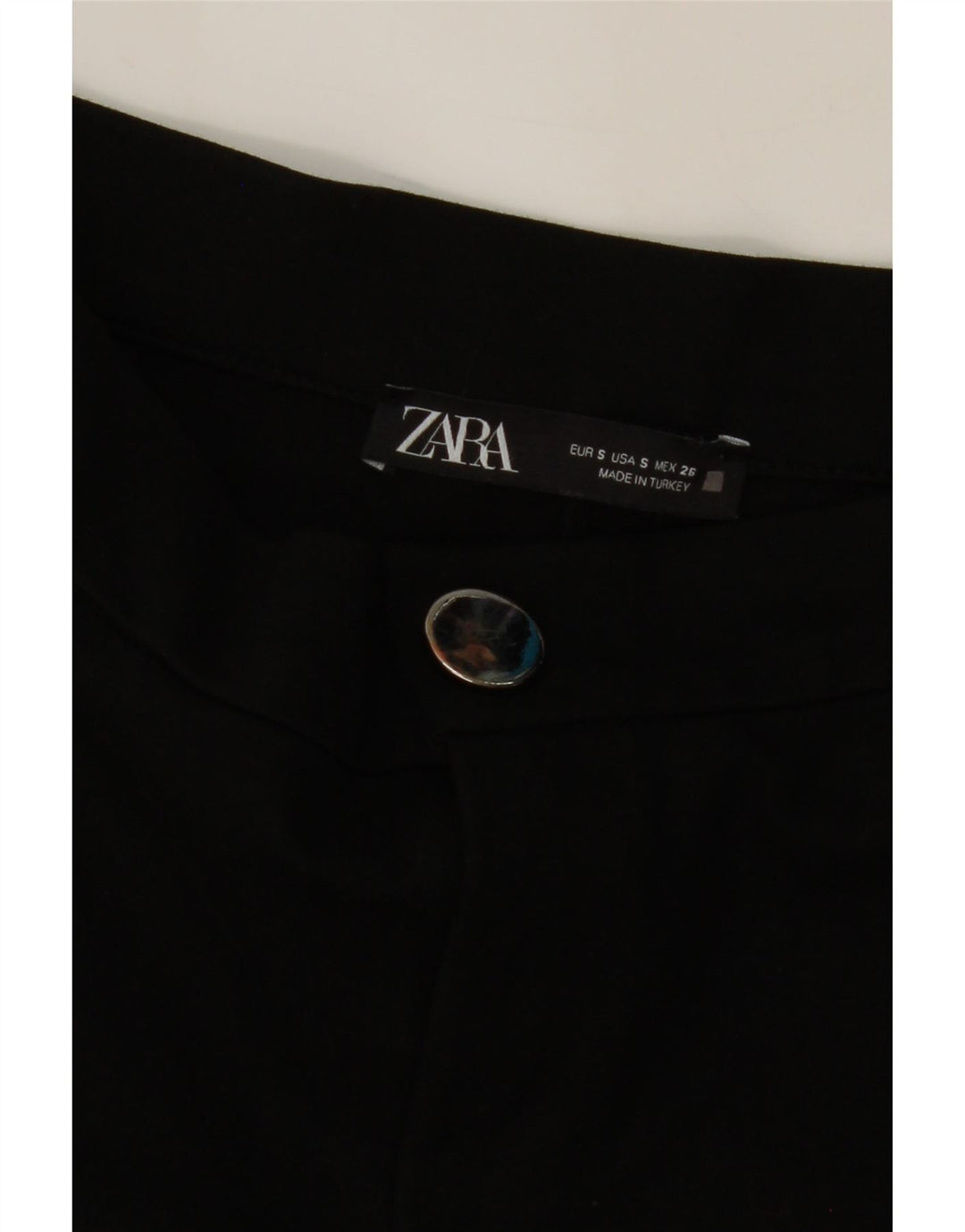 ZARA Womens Flare Chino Trousers Small W26 L29 Black Vintage Zara and Second-Hand Zara from Messina Hembry 
