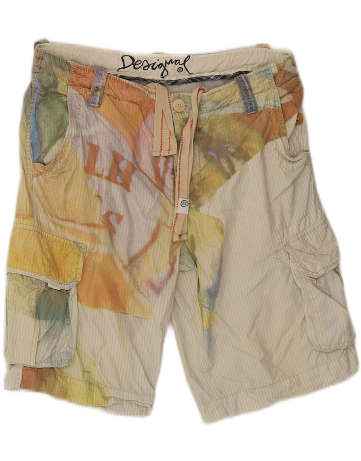 Męskie szorty cargo Desigual EU 42 Medium W34, beżowa bawełna
