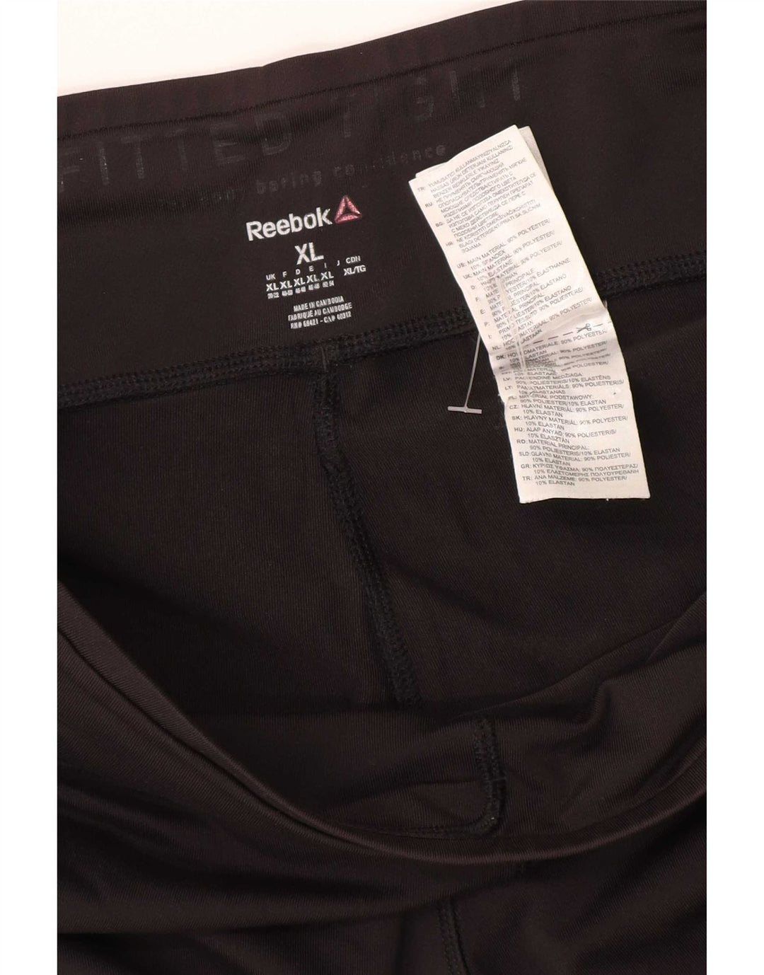 Legginsy damskie Reebok UK 20/22 XL, czarny poliester