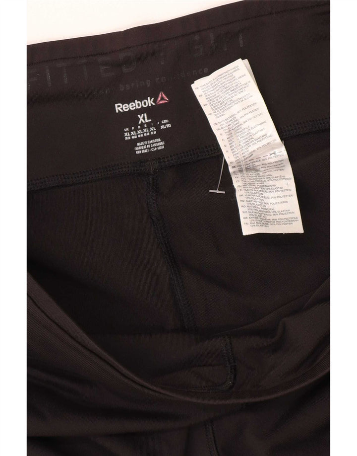 Legginsy damskie Reebok UK 20/22 XL, czarny poliester