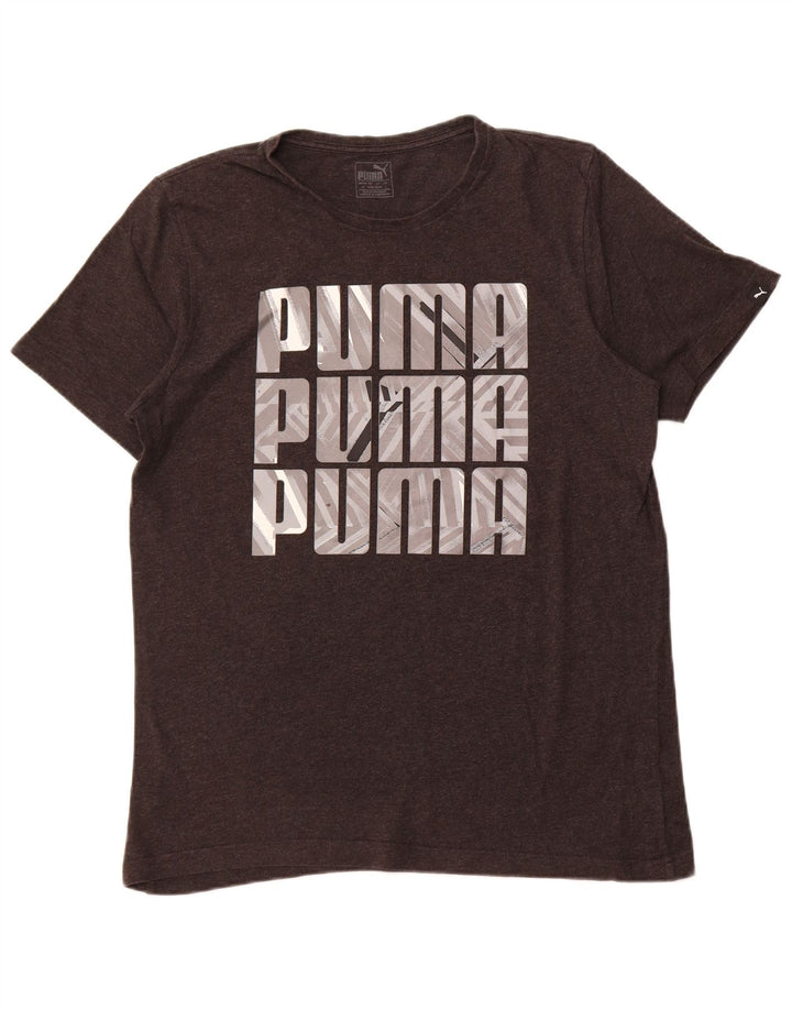 Męski T-shirt z grafiką PUMA, duży, szary