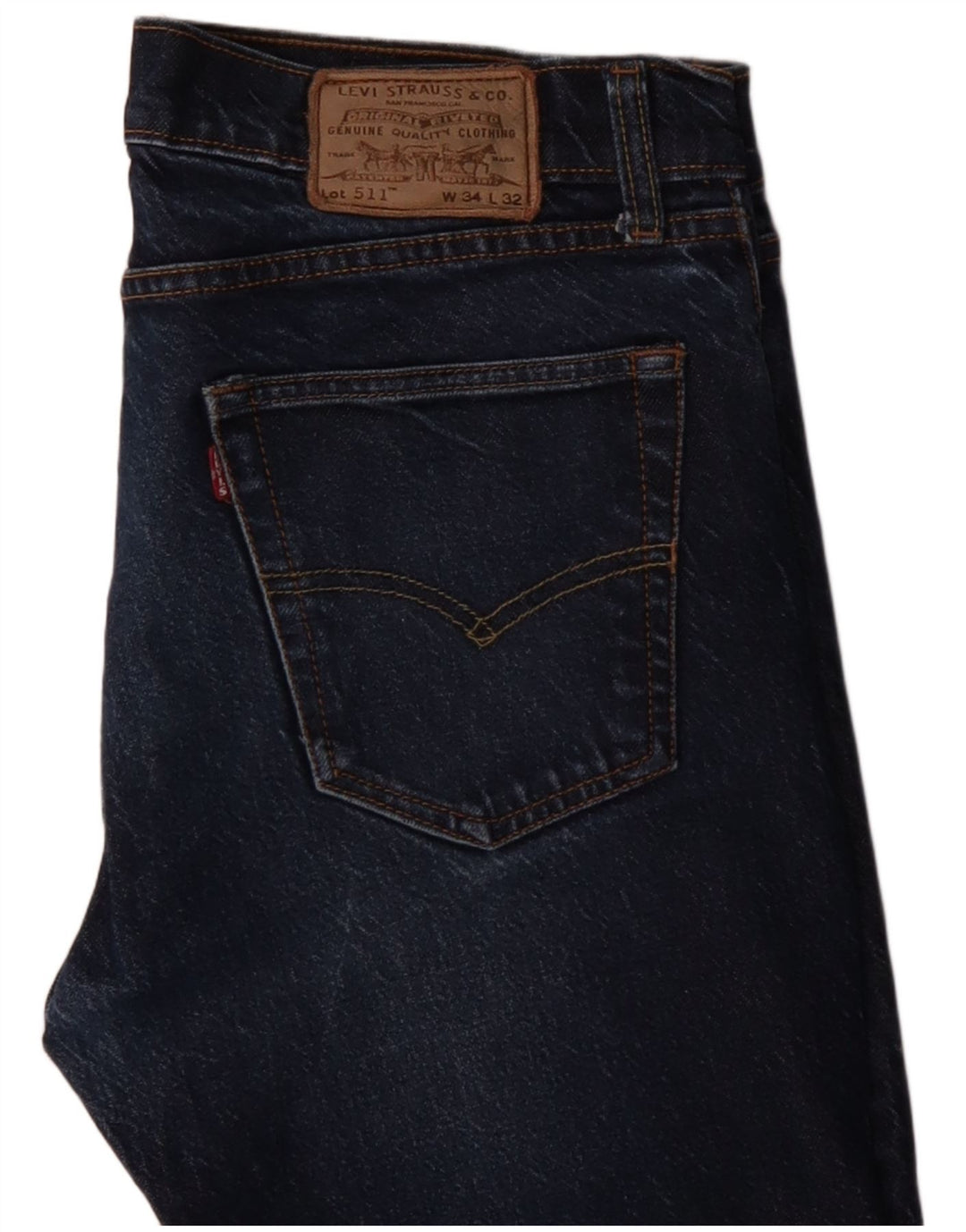 Męskie jeansy Levi's 511 Slim W34 L32 Niebieska bawełna