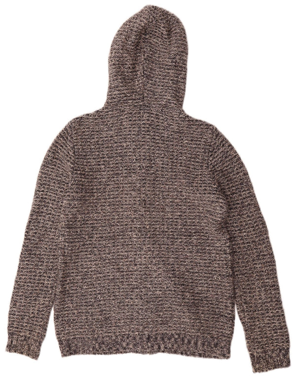 Damski sweter rozpinany Fat Face Oversize z kapturem UK 12 Średni szary nakrapiany