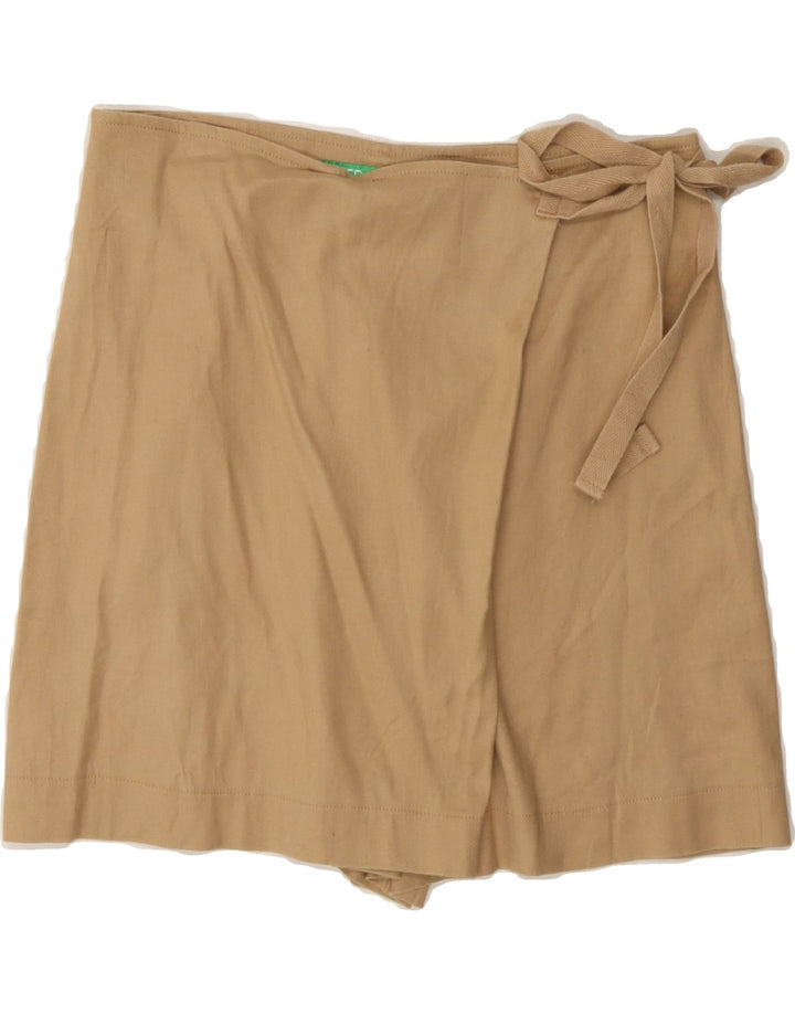 BENETTON Womens Skort UK 8 Small Beige Linen Vintage Benetton and Second-Hand Benetton from Messina Hembry 