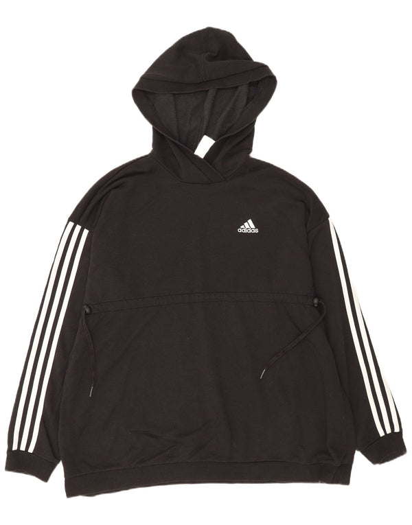 Damska bluza z kapturem Adidas Oversized UK 12/14 Średnia czarna bawełna