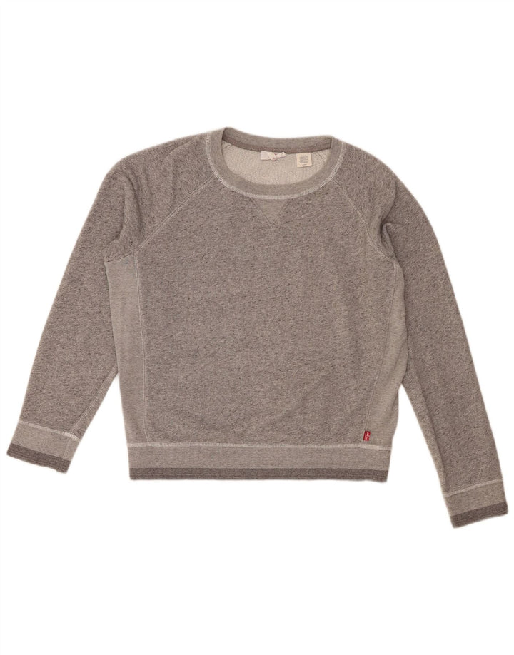 Damska bluza oversize Levi's UK 10, mała, szara, nakrapiana bawełna