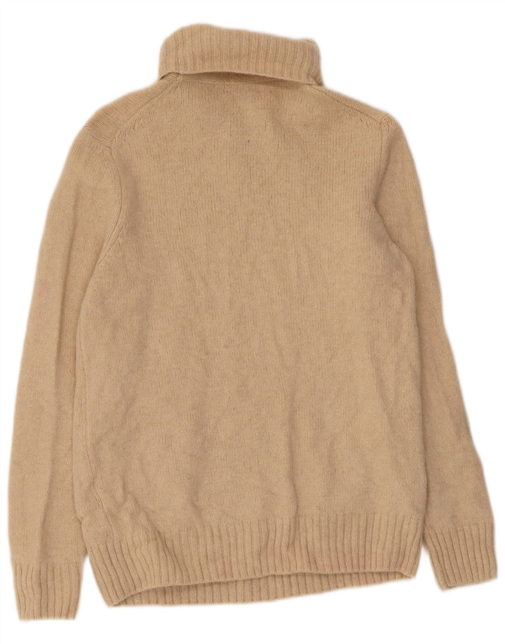 Sweter damski Zara z wywijanym dekoltem UK 12, średni beż, wełna