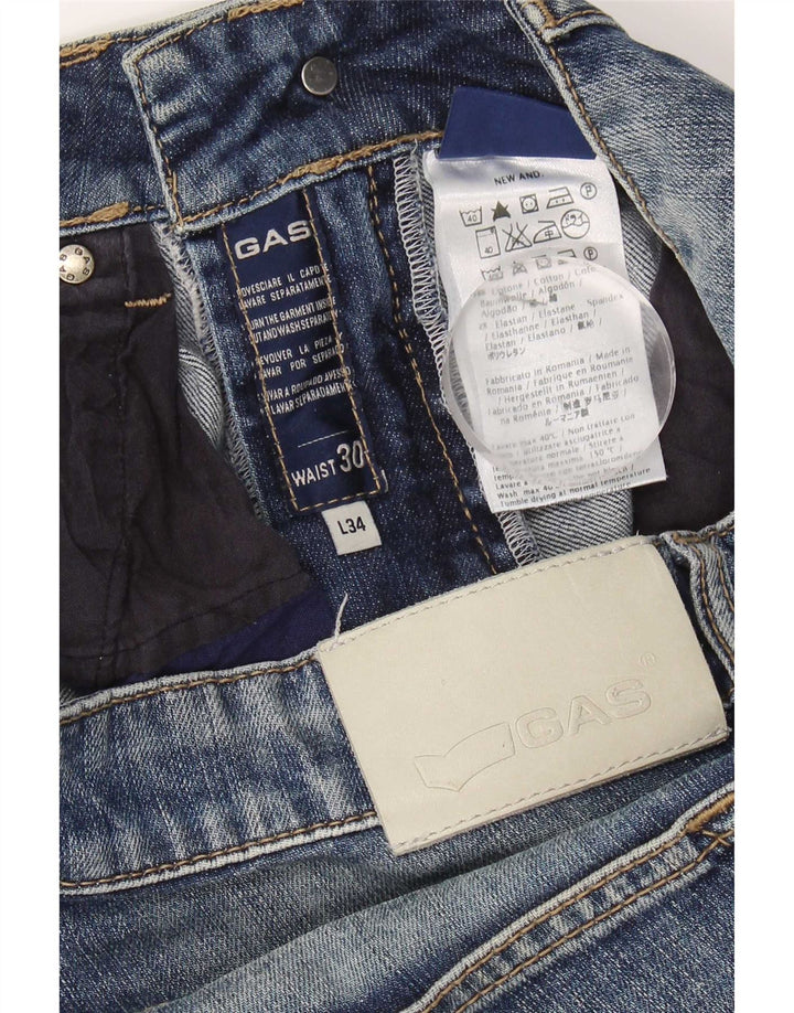 Jeansy damskie Gas W30 L31 Niebieskie bawełniane