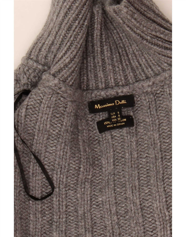 Sweter damski Massimo Dutti z golfem, UK 10, mały, szary