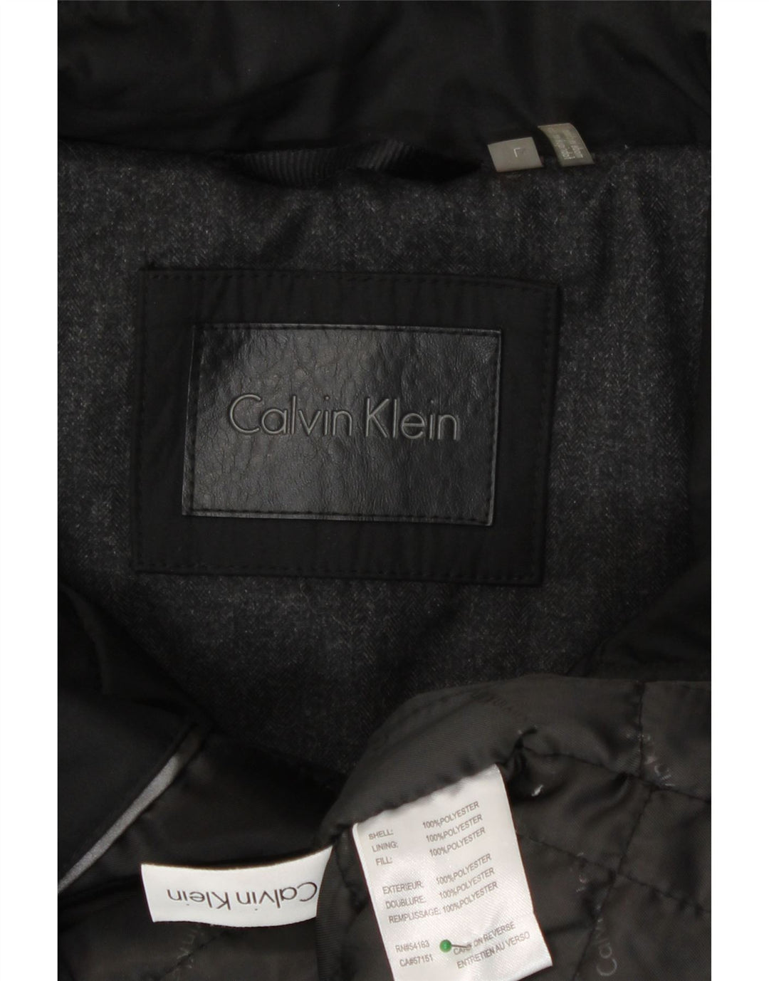 Męska kurtka z kapturem Calvin Klein UK 40, duża, czarna, poliester