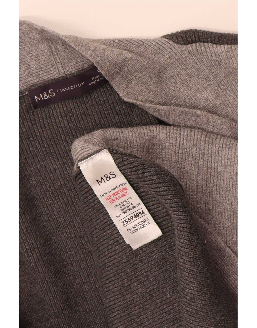 Sweter damski Marks & Spencer Longline Cardigan UK 12, średni szary