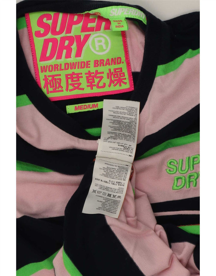 T-shirt męski Superdry, bawełniany, w średnie różowe paski