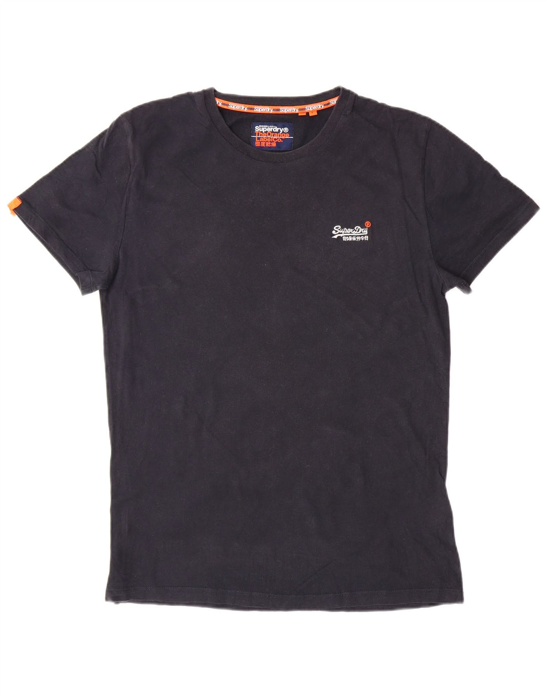 SUPERDRY Męski T-shirt Top Duży Czarny Bawełniany Klasyczny