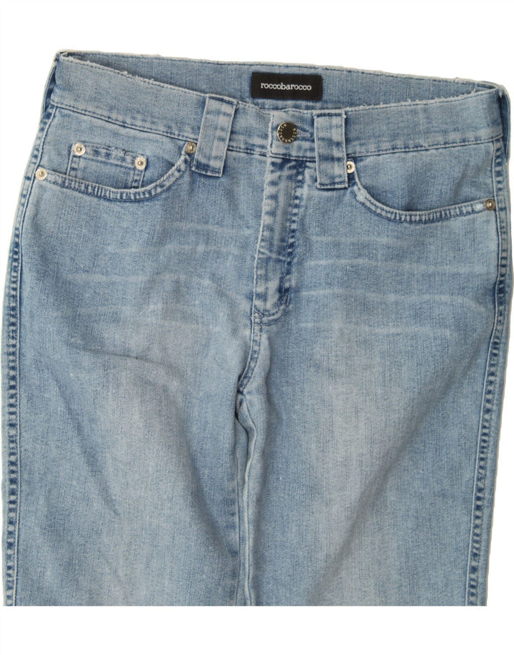 ROCCOBAROCCO Womens Flared Jeans IT 42 Medium W29 L29 Blue Cotton Vintage Roccobarocco and Second-Hand Roccobarocco from Messina Hembry 