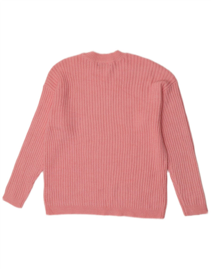 Marks & Spencer Damski sweter z okrągłym dekoltem, UK 14, średni różowy poliester