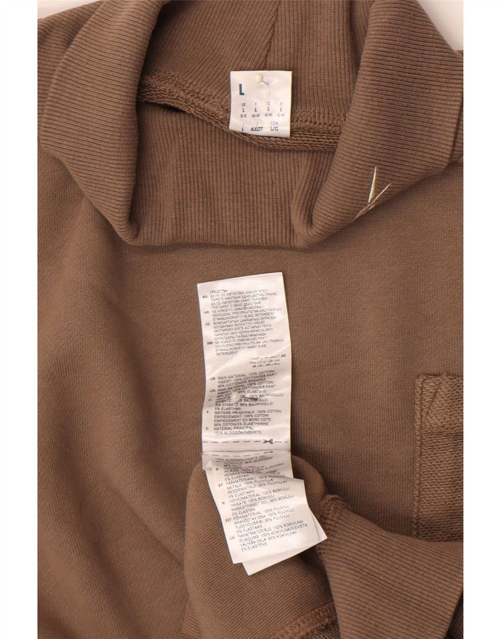 Damski sweter oversize Reebok z wywijanym dekoltem, UK 16/18, duży brązowy