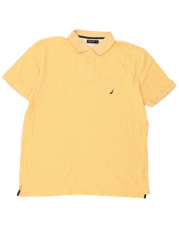Męska koszulka polo Nautica XL, żółta, bawełniana