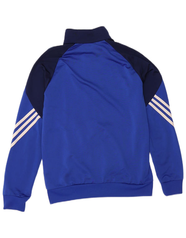 Chłopięca kurtka dresowa ADIDAS 13-14 lat XL, niebieski, poliester z blokami kolorów