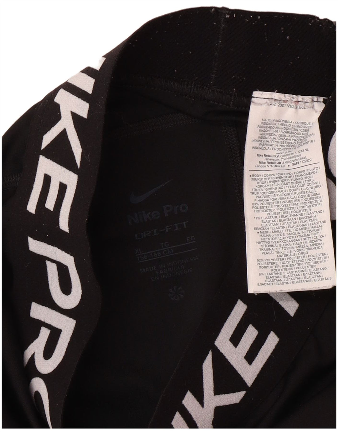 Dziewczęce legginsy NIKE Dri Fit 13-14 lat XL, czarny poliester