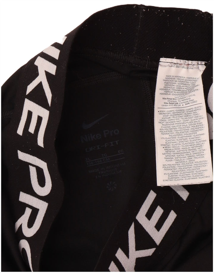 Dziewczęce legginsy NIKE Dri Fit 13-14 lat XL, czarny poliester