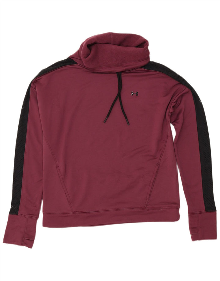 Damski sweter oversize UNDER ARMOUR UK 10, mały, bordowy