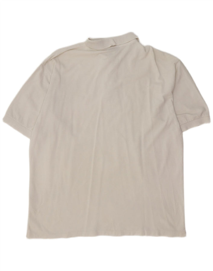 Męska koszulka polo TRUSSARDI XL, biała, bawełniana