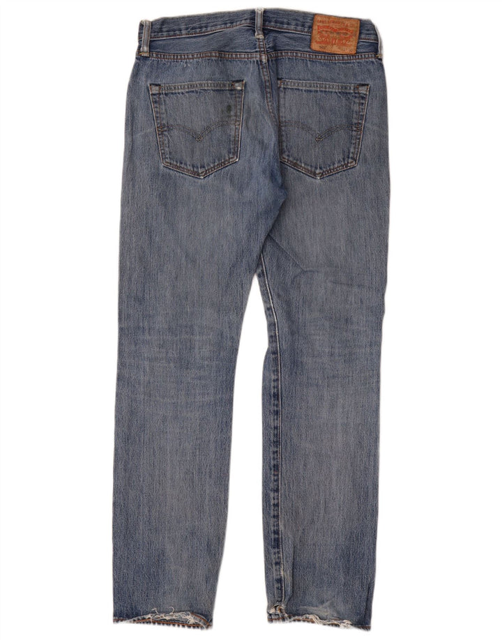 Męskie jeansy Levi's 501 w trudnej sytuacji W32 L32 Niebieska bawełna