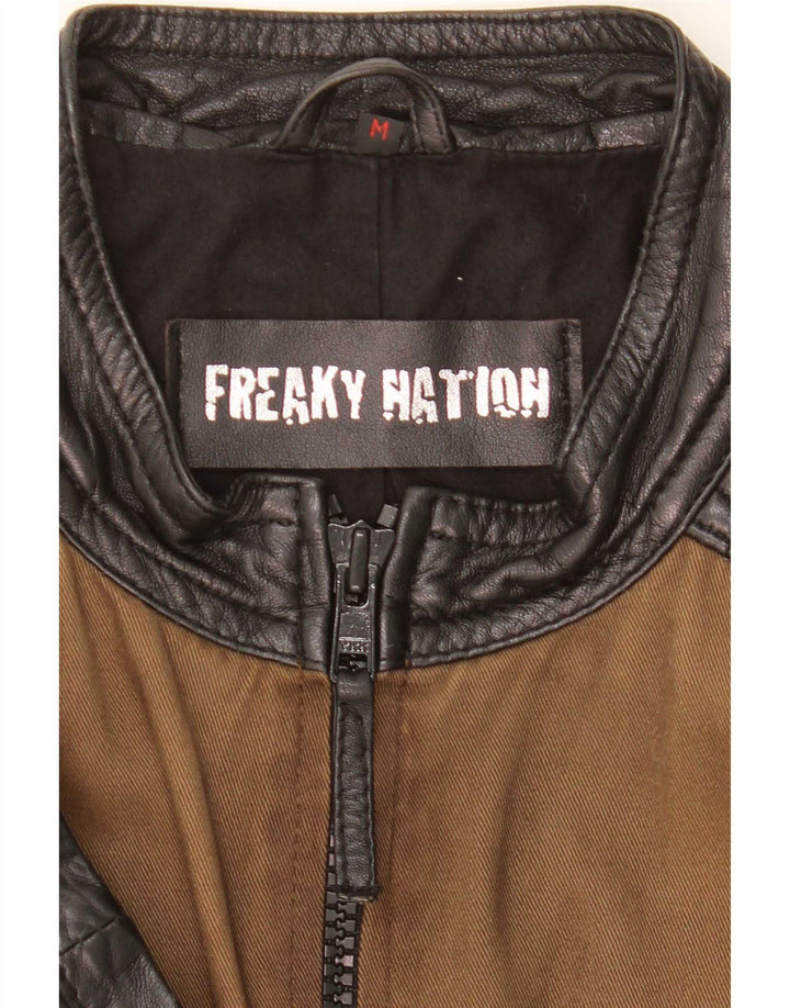 Męska kurtka wyścigowa Freaky Nation UK 38 w kolorze średniego brązu